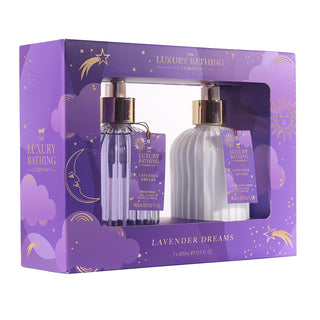 Set Cadou Heavenly Hands, Lavender, Sapun Lichid, Crema Maini si Unghii, The Luxury Bathing Company, 2 x 400 ml