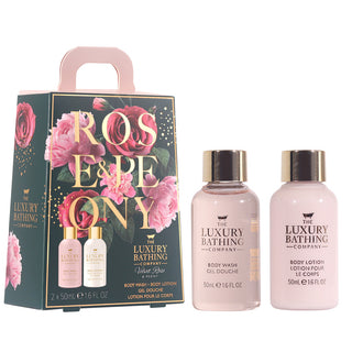 Set Cadou Body Duo, Velvet Rose & Peony, Gel de Dus, Lotiune Corp, The Luxury Bathing Company, 2 articole