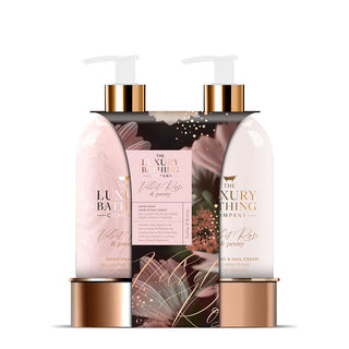 Set Cadou Delightful Duo, The Luxury Bathing Company, Velvet Rose & Peony, 600 ml