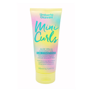 Balsam delicat pentru parul ondulat, cret sau foarte cret, pentru copii, cu aloe vera & ulei de cocos, Mini Curls, Umberto Giannini, 200 ml