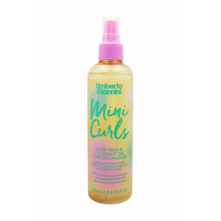 Spray leave-in pentru descurcarea parului ondulat, cret sau foarte cret, pentru copii, cu aloe vera & ulei de cocos, Mini Curls, Umberto Giannini, 250 ml