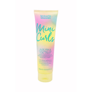 Crema styling pentru parul ondulat, cret sau foarte cret, pentru copii, cu aloe vera & ulei de cocos, Mini Curls, Umberto Giannini, 150 ml