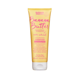 Balsam hranitor pentru par uscat, frizzy si texturat, Banana Butter, Umberto Giannini, 250 ml