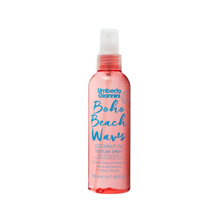 Spray texturizant cu ulei de cocos pentru efect de bucle lejere, Boho Beach Waves, Umberto Giannini, 200 ml