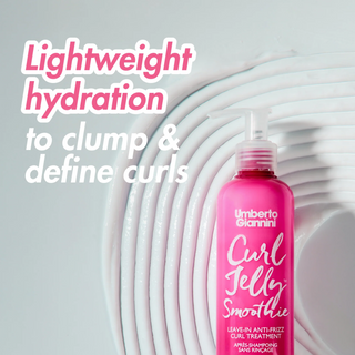 Tratament leave-in pentru parul cret, cu efect antistatic, Curl Jelly Smoothie, Umberto Giannini, 225 ml Curl Jelly Smoothie