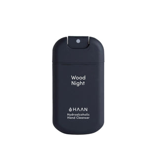 Gel igienizant pentru maini cu note lemnoase, hidroalcoolic, Wood Night, HAAN, 30 ml