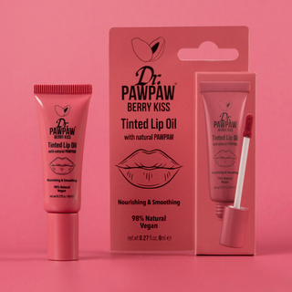 Ulei de buze colorat hranitor cu extract de papaya, Berry Kiss, Dr.PAWPAW, 8 ml