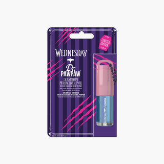 Ulei de buze pH-reactiv, care isi schimba culoarea, cu breloc, Wednesday x Dr.PAWPAW „Lycanthropy”, 3 ml