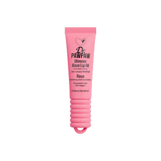 Ulei de buze hidratant si hranitor cu extract de papaya, Glimmer Glaze, Rose, Dr.PAWPAW, 10 ml
