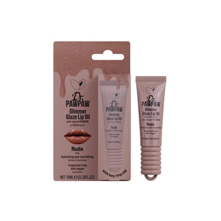 Ulei de buze hidratant si hranitor cu extract de papaya, Glimmer Glaze, Nude, Dr.PAWPAW, 10 ml
