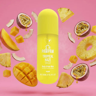 Spray pentru corp & par, cu parfum de fructe tropicale si cocos, Tropical Haze, Dr.PAWPAW, 200 ml