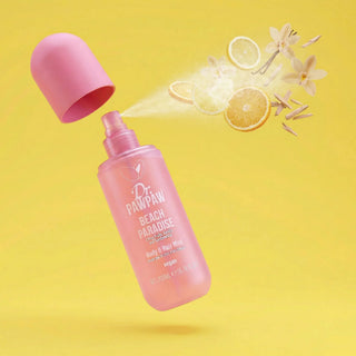 Spray pentru corp & par, cu parfum de citrice, vanilie si lemn de santal, Beach Paradise, Dr.PAWPAW, 200 ml