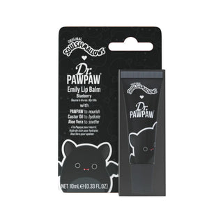 Balsam de buze Emily, cu extract de papaya, ulei de ricin & aloe vera, aroma de afine, Squishmallow x Dr.PAWPAW, 10 ml