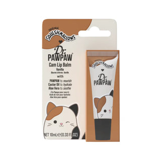 Balsam de buze Cam, cu extract de papaya, ulei de ricin & aloe vera, aroma de vanilie, Squishmallow x Dr.PAWPAW, 10 ml