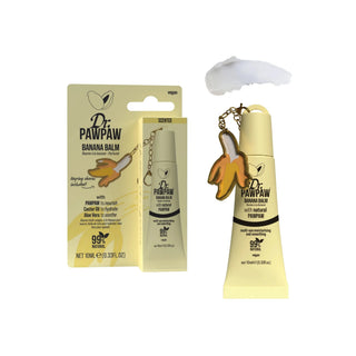 Balsam de buze multifunctional cu extract de papaya, ulei de ricin & aloe vera, cu breloc, Banana, Dr.PAWPAW, 10 ml