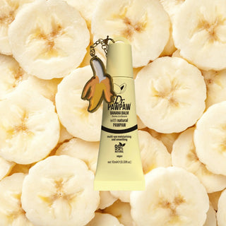 Balsam de buze multifunctional cu extract de papaya, ulei de ricin & aloe vera, cu breloc, Banana, Dr.PAWPAW, 10 ml