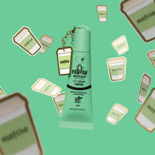 Balsam de buze multifunctional cu extract de papaya, ulei de ricin & aloe vera, cu breloc, Matcha, Dr.PAWPAW, 10 ml
