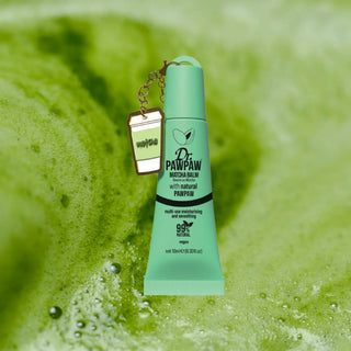 Balsam de buze multifunctional cu extract de papaya, ulei de ricin & aloe vera, cu breloc, Matcha, Dr.PAWPAW, 10 ml