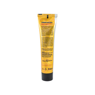 A 70 ml squeeze tube of Mark & Lona Cremen de Ras hair removal cream, shown from the back on a plain white background.
