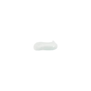 A small dollop of translucent, milky white cosmetic cream or gel, centered on a solid white background.