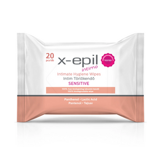 Servetele umede pentru igiena intima, piele sensibila, X-Epil intimo, 20 bucati