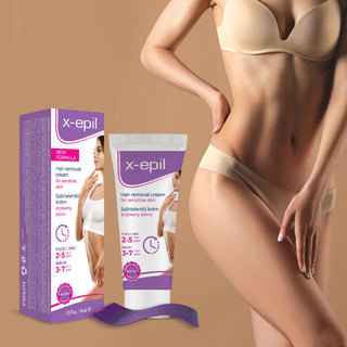 Crema depilatoare pentru fata si linia bikinilor, X-Epil, 40 ml