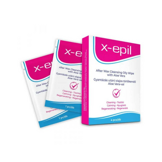 Servetele post-depilare cu ulei si Aloe Vera, X-Epil, 4 bucati