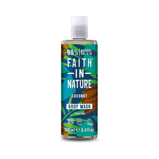 Gel de dus natural, hidratant, cu cocos, Faith in Nature, 100 ml