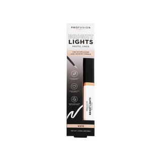 Tus lichid pentru ochi, Bright Lights Pastel, nuanta White, Profusion Cosmetics, 1.5 ml