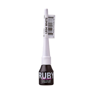 RUBY KISSES, Tus de ochi lichid cu varf flexibil, White, 3 g