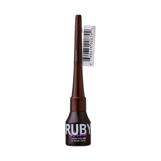 RUBY KISSES, Tus de ochi lichid cu varf flexibil, Chocolate, 3 g
