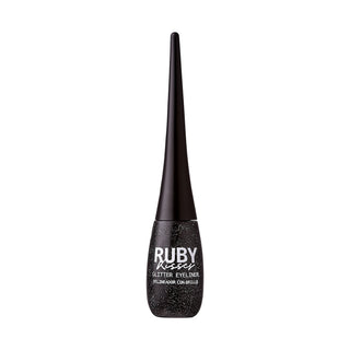 RUBY KISSES, Tus de ochi lichid cu glitter I-Bling, Glitz n' Black, 7 ml