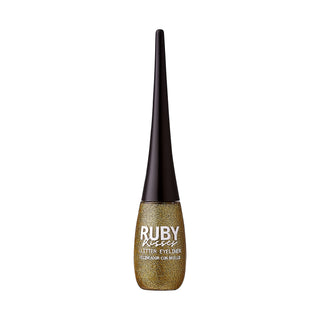 RUBY KISSES, Tus de ochi lichid cu glitter I-Bling, Glitz n' Gold, 7 ml