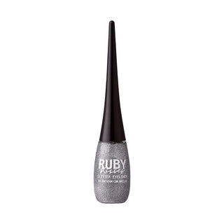 RUBY KISSES, Tus de ochi lichid cu glitter I-Bling, Glitz n' Silver, 7 ml