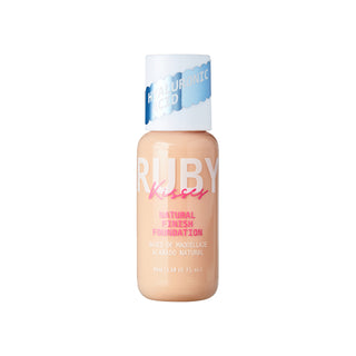 Foundation bottle with 'Ruby Kisses' branding on a white background