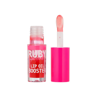Ruby Lip Oil Booster with applicator on a white background