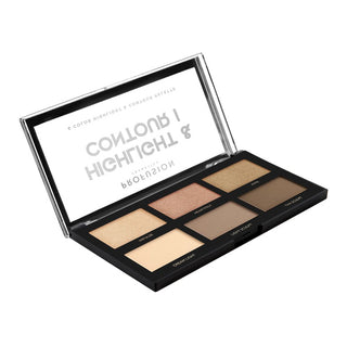 Paleta conturare si iluminare Highlight & Contour I, Profusion Cosmetics, 6 nuante, 16 g