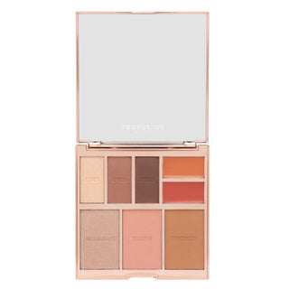 Paleta machiaj complet Full Face, Nude, 8 nuante, Profusion Cosmetics, 22 g