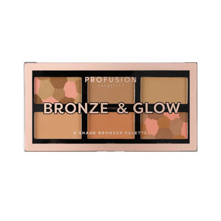 Paleta bronzer & iluminare, Bronze & Glow, 6 nuante, Profusion Cosmetics, 15.6 g