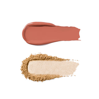 Paleta duo blush cremos & iluminator stralucitor Sunkissed Glow, nuanta Mauve Horizon, Profusion Cosmetics