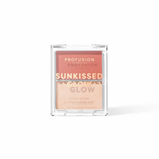 Paleta duo blush cremos & iluminator stralucitor Sunkissed Glow, nuanta Mauve Horizon, Profusion Cosmetics