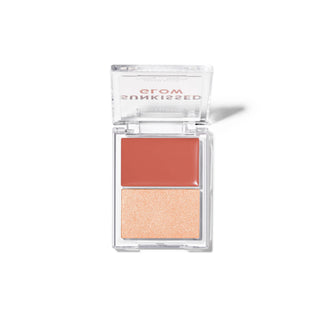 Paleta duo blush cremos & iluminator stralucitor Sunkissed Glow, nuanta Mauve Horizon, Profusion Cosmetics