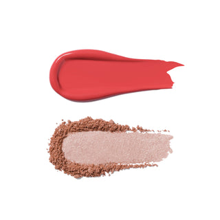 Paleta duo blush cremos & iluminator stralucitor Sunkissed Glow, nuanta Coral Heatwave, Profusion Cosmetics