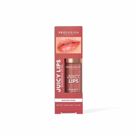 Ulei de buze hranitor si colorat Juicy Lip Tint, nuanta Radiant Rose, Profusion Cosmetics, 4.5 ml