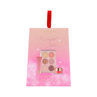 Set cadou paleta pentru fata 6 nuante, balsam & scrub pentru buze, Pamper Chic, Profusion, 3 articole