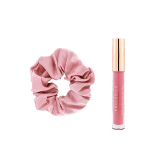 Set pentru machiajul fetei, ochilor si buzelor - 16 nuante de fard, iluminator, ulei pentru buze & scrunchie, Candy Frost Glow, Profusion