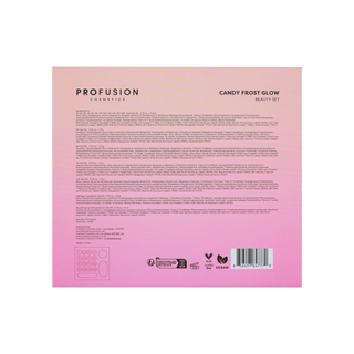 Set pentru machiajul fetei, ochilor si buzelor - 16 nuante de fard, iluminator, ulei pentru buze & scrunchie, Candy Frost Glow, Profusion