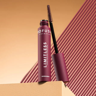Mascara pentru alungirea genelor, Limitless, nuanta Burgundy, Profusion Cosmetics, 9 ml