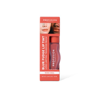 Profusion Cosmetics Blur Lip Tint Nuantator pentru buze, cu efect estompat, nuanta Warm Coral, 10 ml