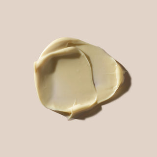 Beige cream swatch on a beige background